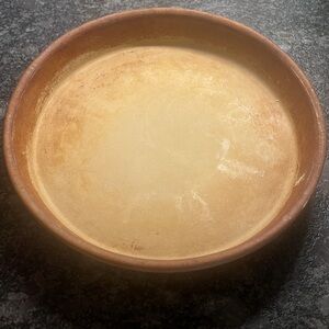 Pampered Chef Round stone baking dish. Lightly seasoned.  Meats, dips or…